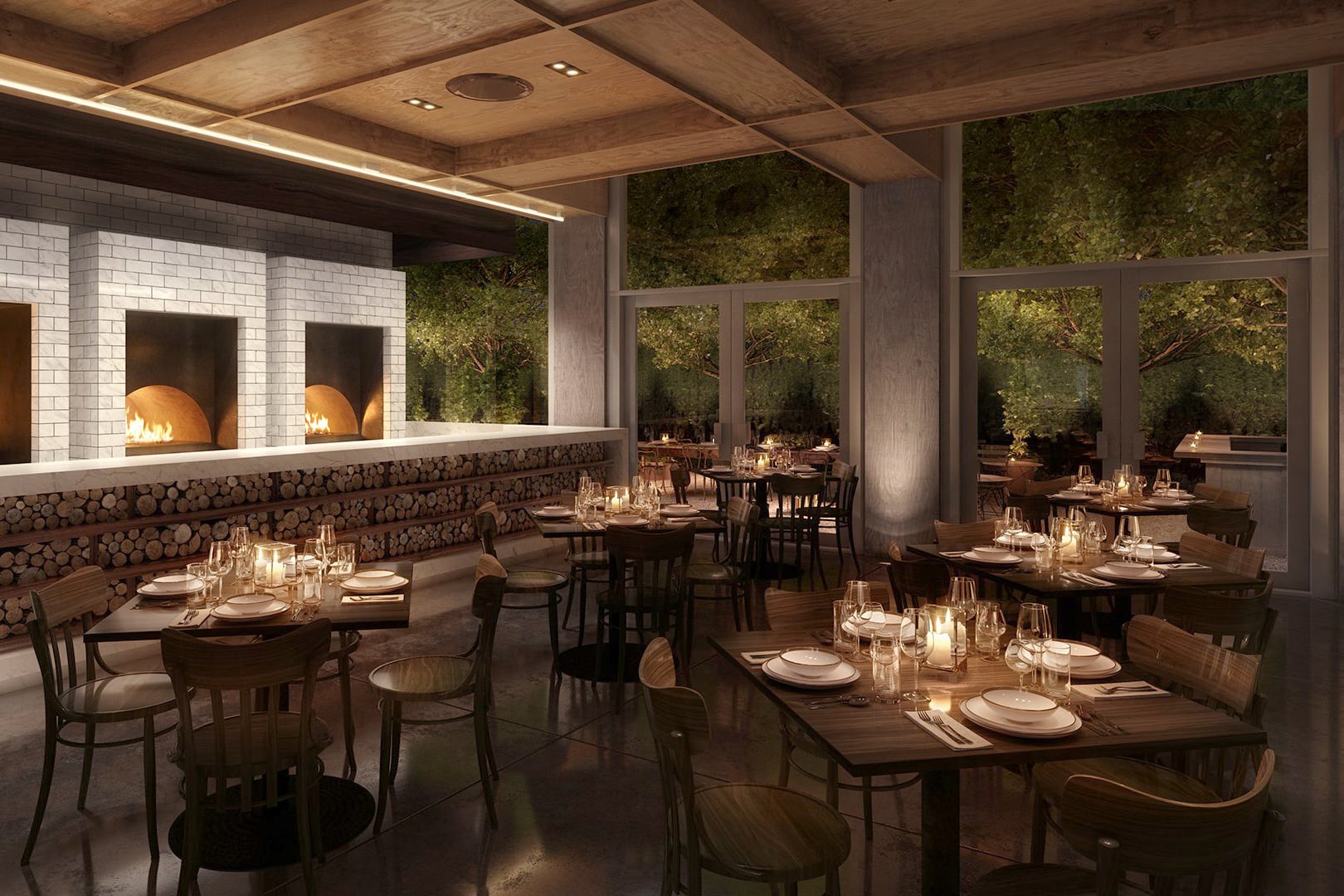 restaurant furniture layout