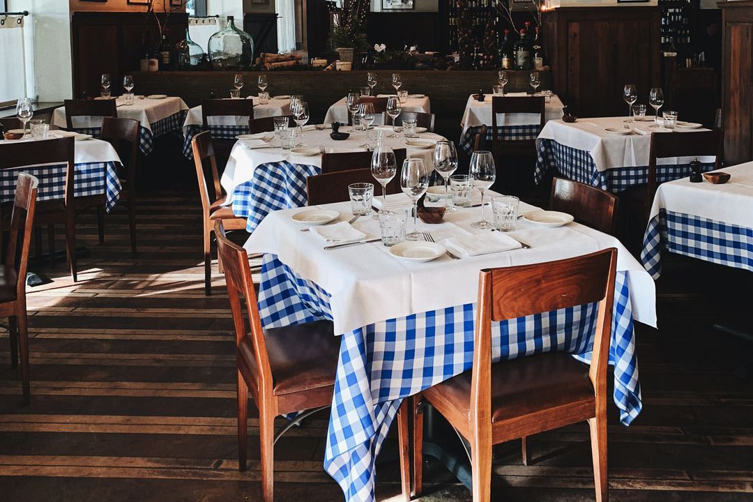 Restaurant furniture - dining tables and chairs and Italian restaurant Maialino