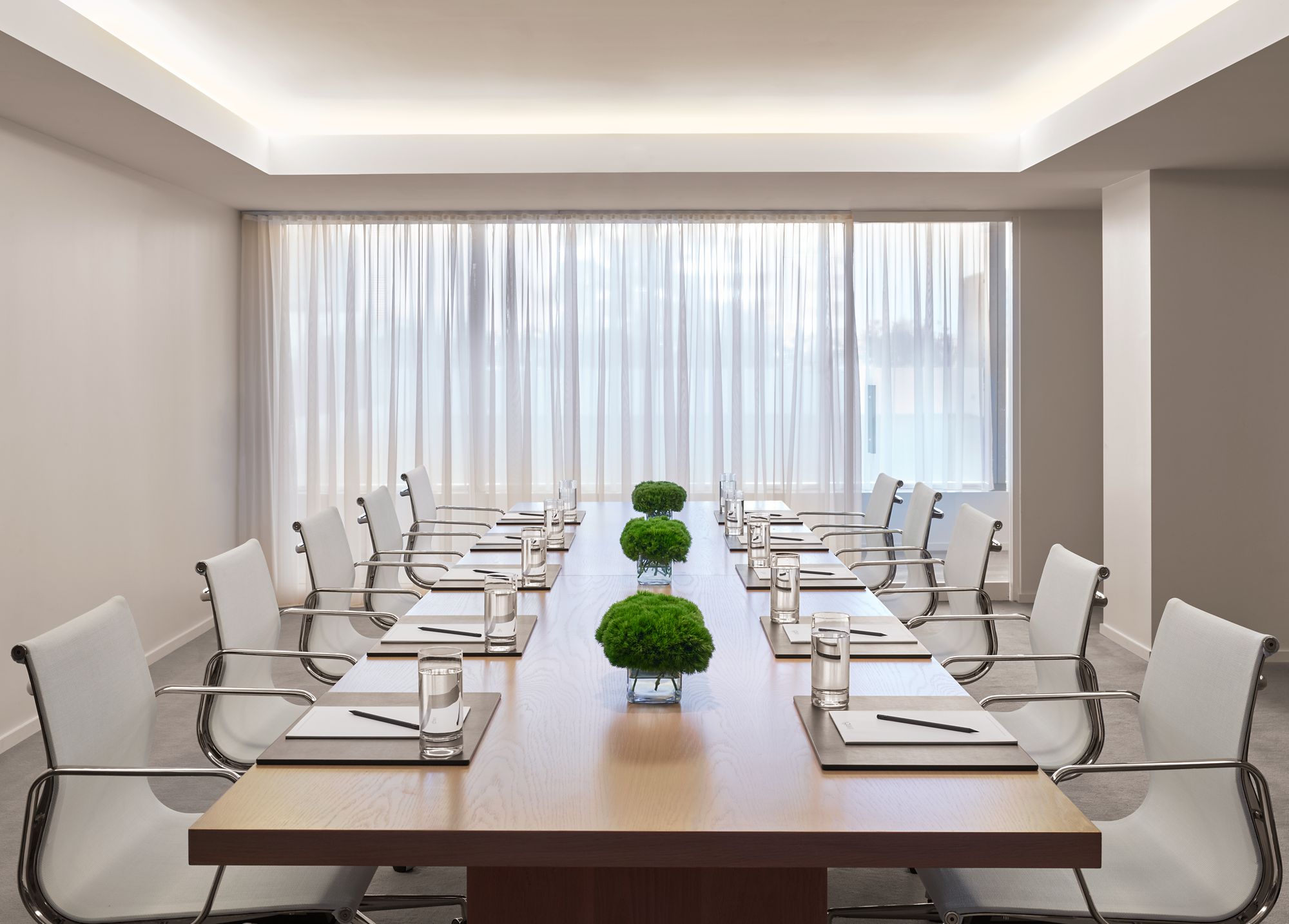 modern solid wood conference table for Edition Hotel in MIami